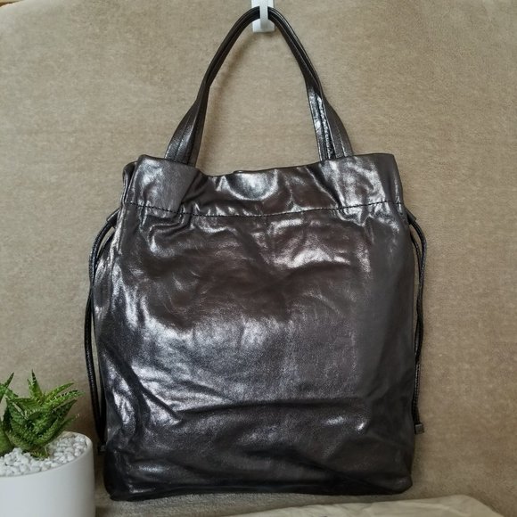 New Michael Kors Gun Metal leather shoulder bag - Picture 5 of 7